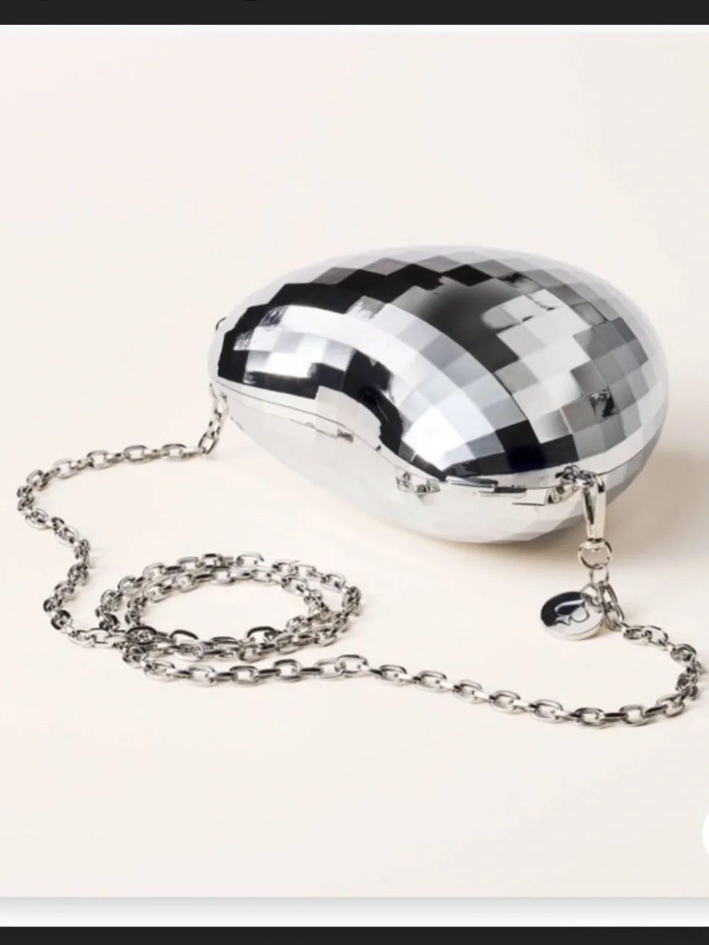 kate spade Silver Mirrored Disco Heart Crossbody